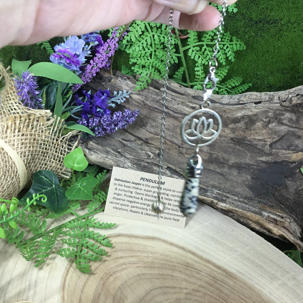 Dalmatian jasper - grounding & blockage release  pendulum