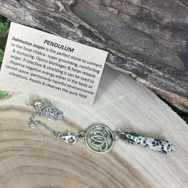 Dalmatian jasper - grounding & blockage release  pendulum