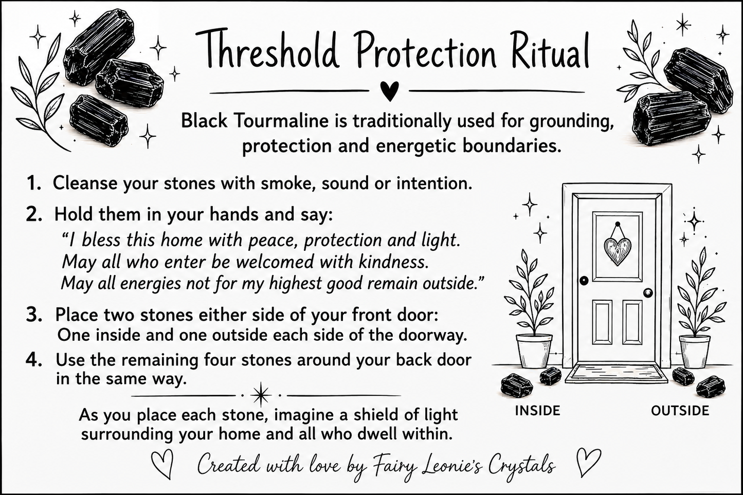 Sacred Threshold Black Tourmaline Protection Ritual