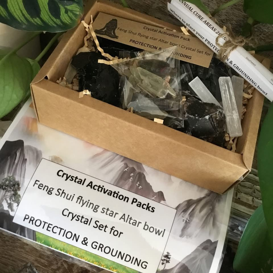 Activation Crystal Feng shui pack- grounding and protection