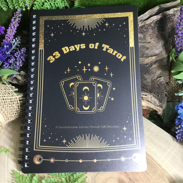 33 Days of tarot challenge, journal, learning and self discovery workbook