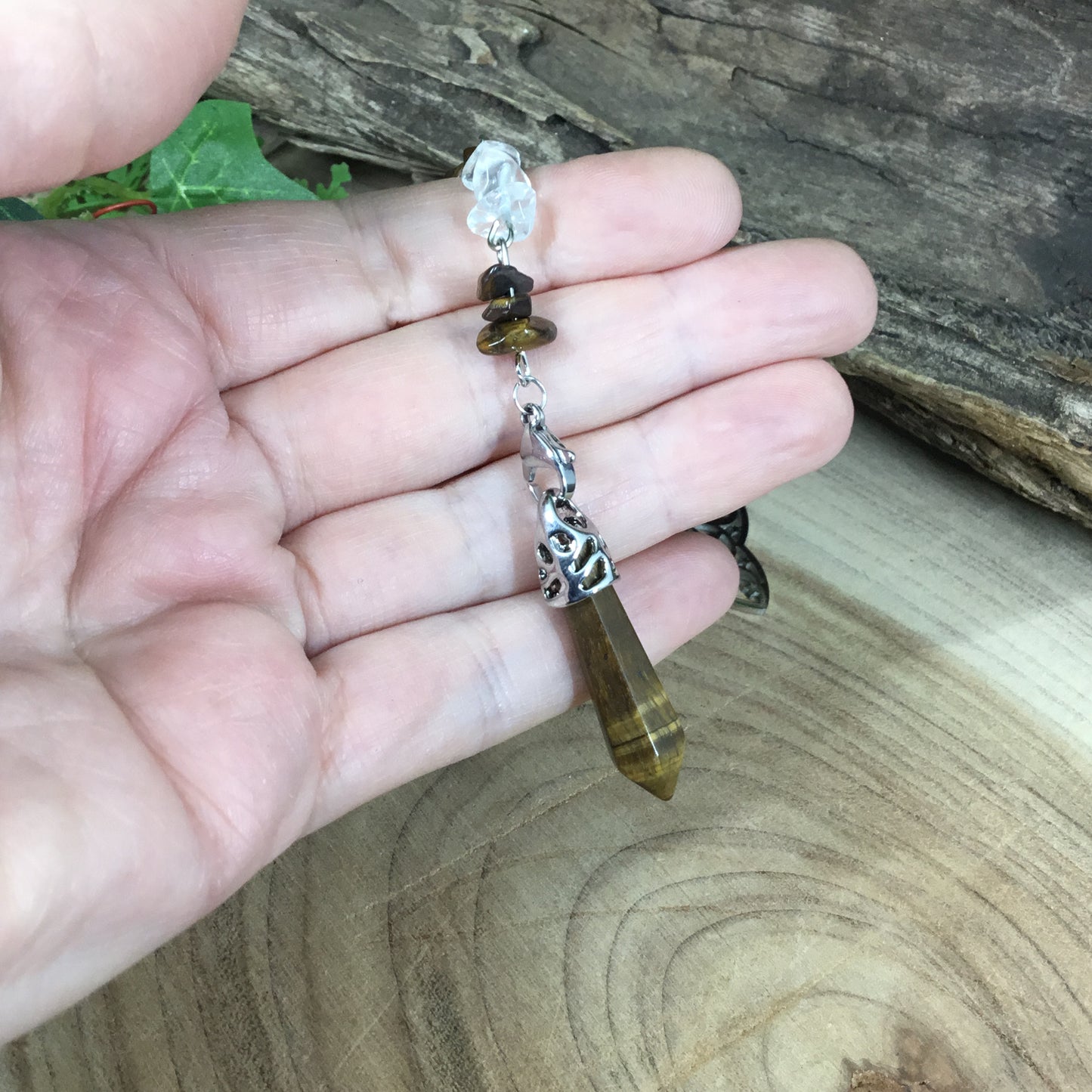 Tiger eye good luck & decision making pendulum