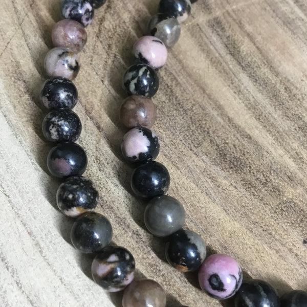 Rhodonite  Necklace  wearable energy - emotiona trauma reiki rescue