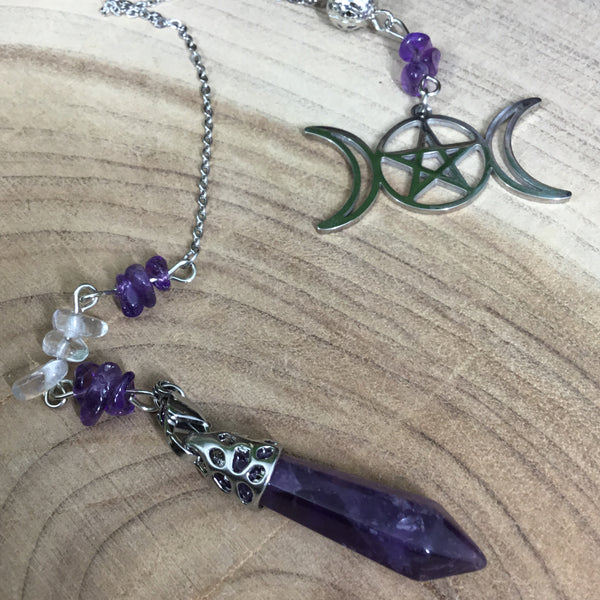 Amethyst aura cleanser heal & de-stress  pendulum