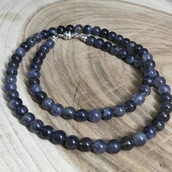 Iolite - water sapphire Necklace  wearable energy - spiritual guidance