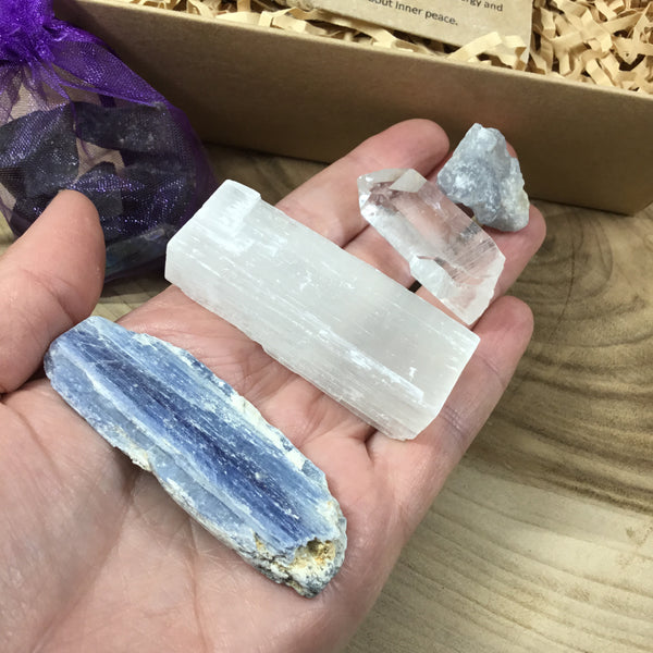 Crystal set for enhancing Psychic Abilities, Intuition and Spiritual Downloads