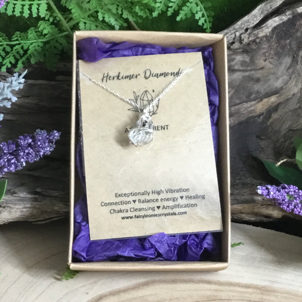 Herkimer Diamond pendant Extra Grade wearable energy