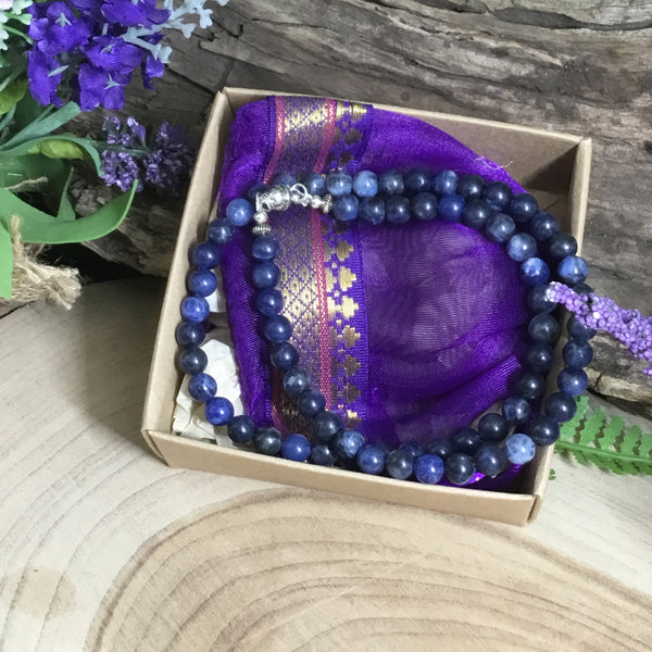 Sodalite Necklace  wearable energy - anxiety, calming and grounding