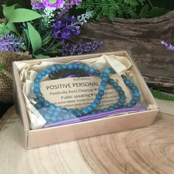 Blue Apatite  Necklace  wearable energy courage and communication