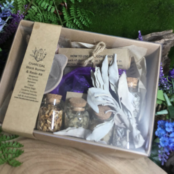 Charcoal block burner resin kit- cleanse & purify