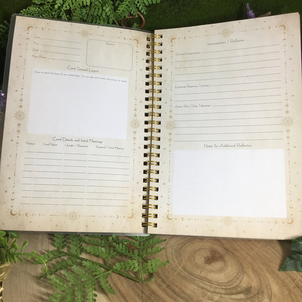 Tarot and oracle card journal workbook