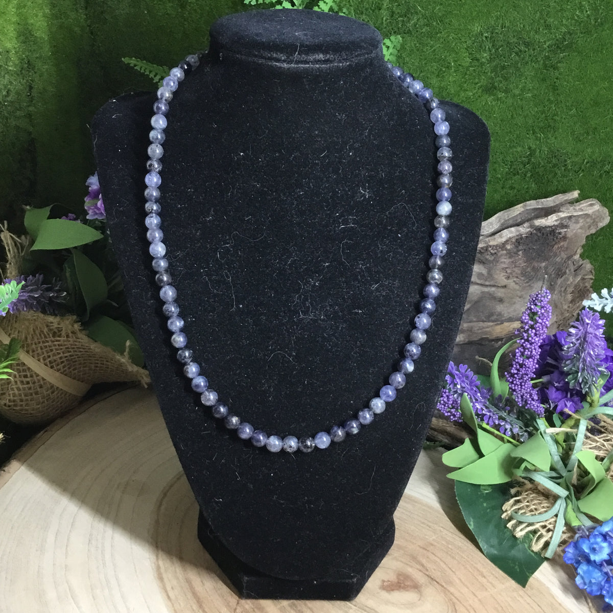 Iolite - water sapphire Necklace wearable energy - spiritual guidance