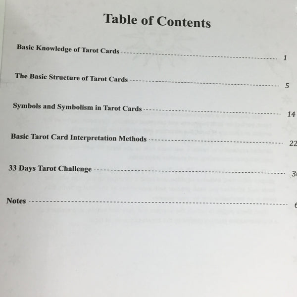 33 Days of tarot challenge, journal, learning and self discovery workbook