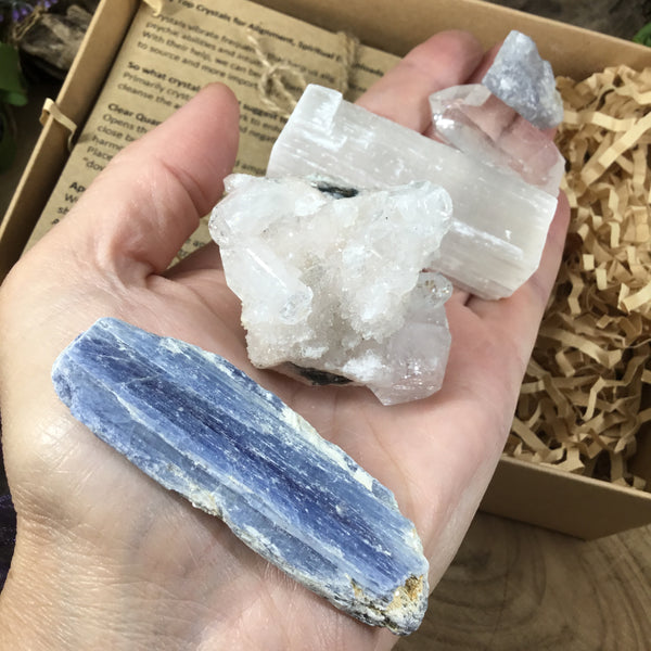 Crystal set for enhancing Psychic Abilities, Intuition and Spiritual Downloads