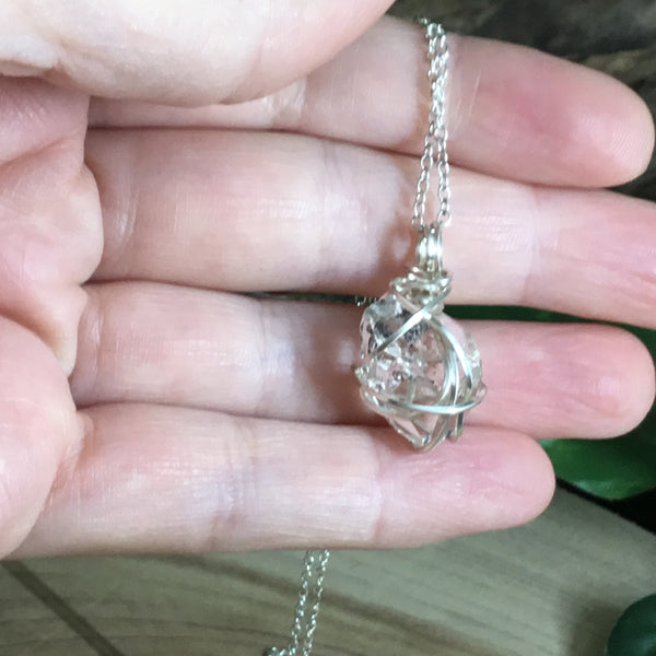 Herkimer Diamond pendant Extra Grade wearable energy