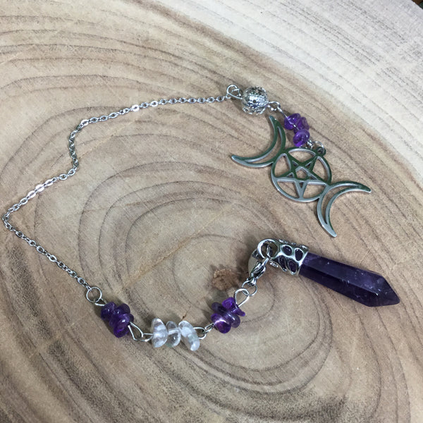 Amethyst aura cleanser heal & de-stress  pendulum