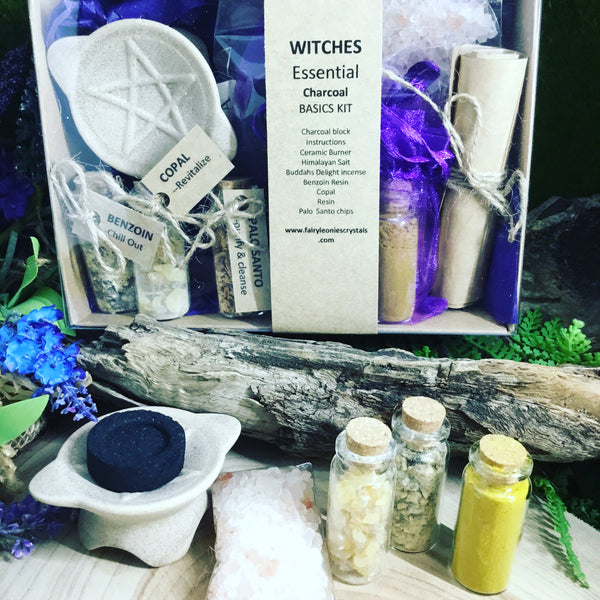 Witches Essential Charcoal burner and resin kit