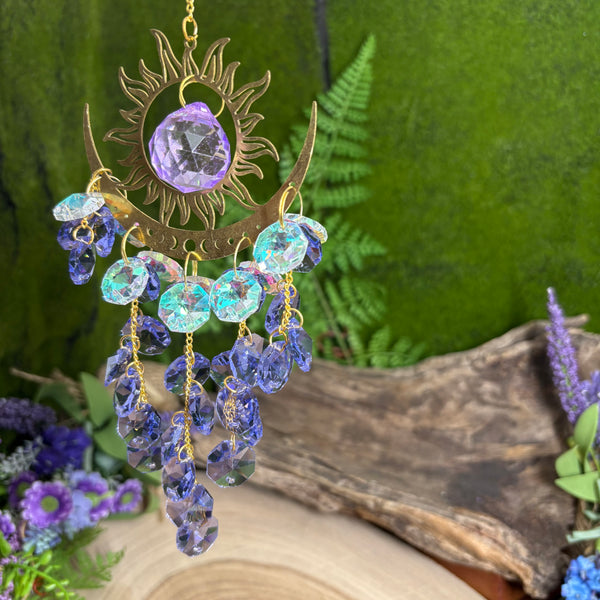 Celestial Skies- Purple sun catcher