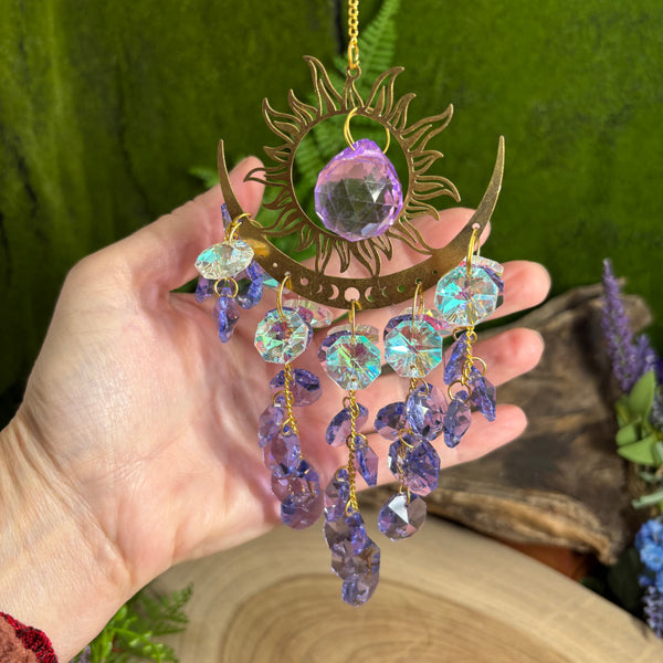 Celestial Skies- Purple sun catcher
