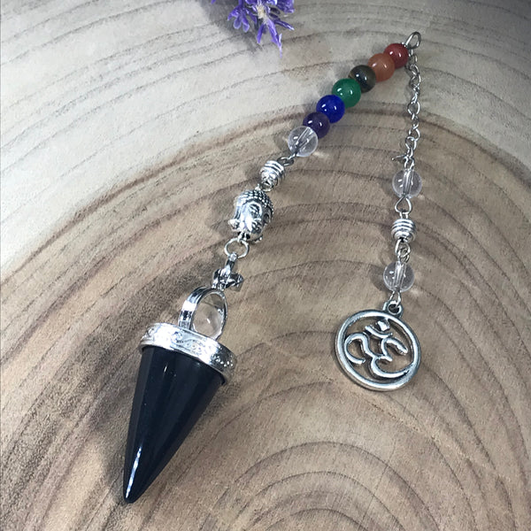 OBSIDIAN grounding pendulum. Divination- Energy Work Tool