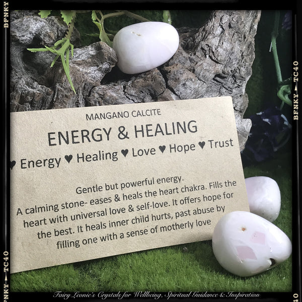 Emotional Healer - Tumbled MANGANO CALCITE Crystals