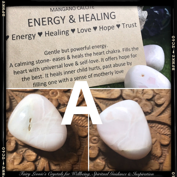 Emotional Healer - Tumbled MANGANO CALCITE Crystals