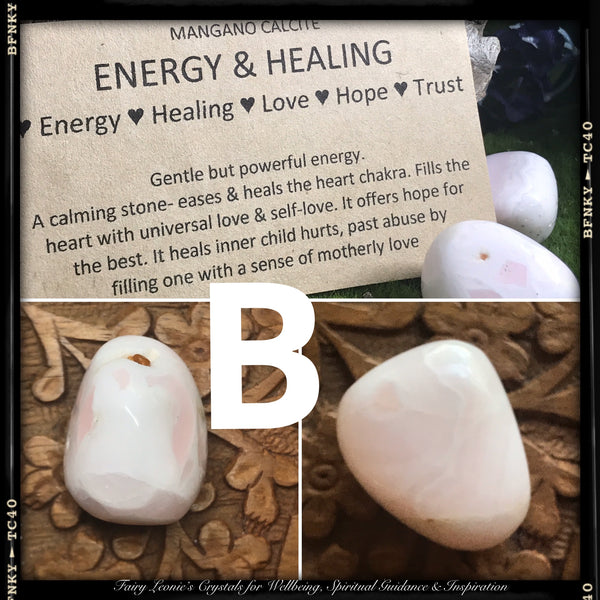 Emotional Healer - Tumbled MANGANO CALCITE Crystals