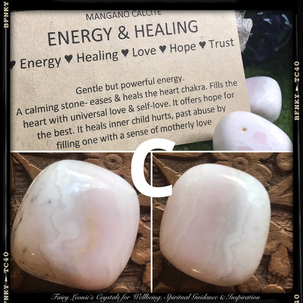 Emotional Healer - Tumbled MANGANO CALCITE Crystals