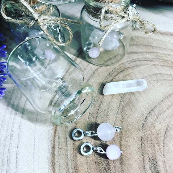 Baby Shower Rose Quartz & Kunzite BLESSING BEADS