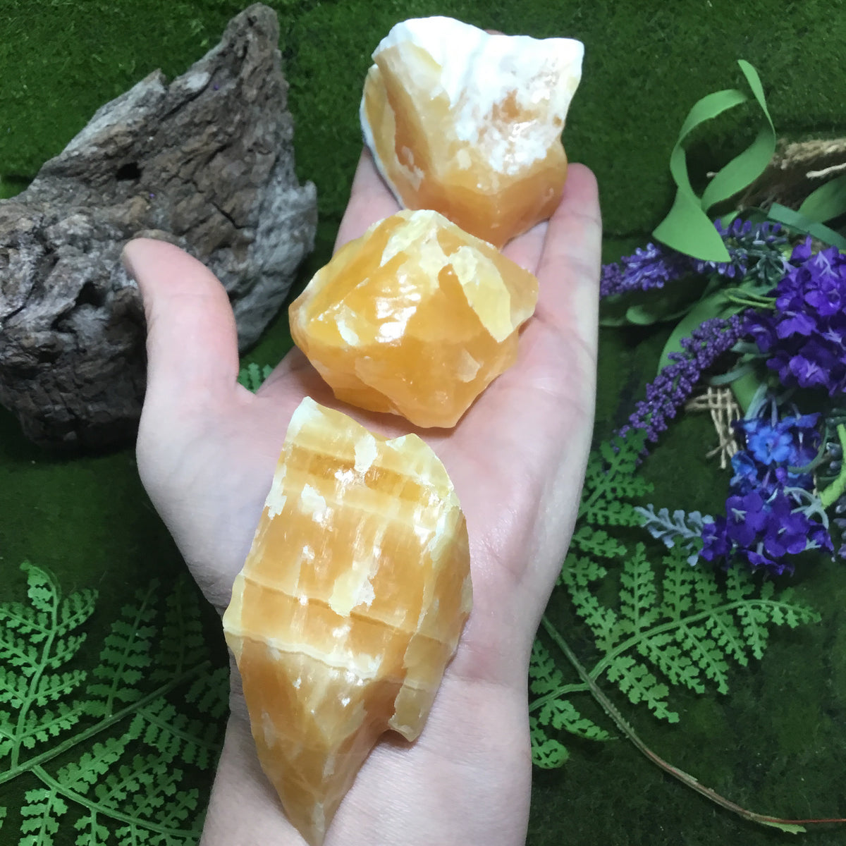 UNEARTHED TREASURE RAW ORANGE/YELLOW CALCITE