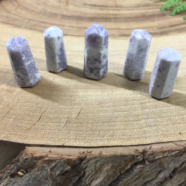 Lepidolite mini handcrafted generators - crystal grids