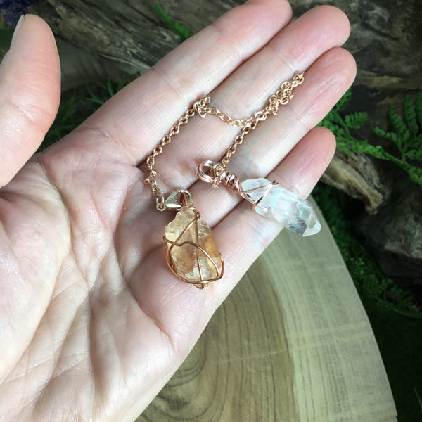 TANGERINE QUARTZ PENDULUM- Energy Sensing, Geopathic stress and Divination. Energy Work Tool