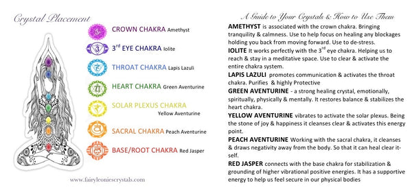 CHAKRA FLAT STONE healing crystal kit- crystals for healing and wellbeing