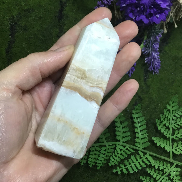Caribbean Blue Calcite Point- Tower cleanse & purify