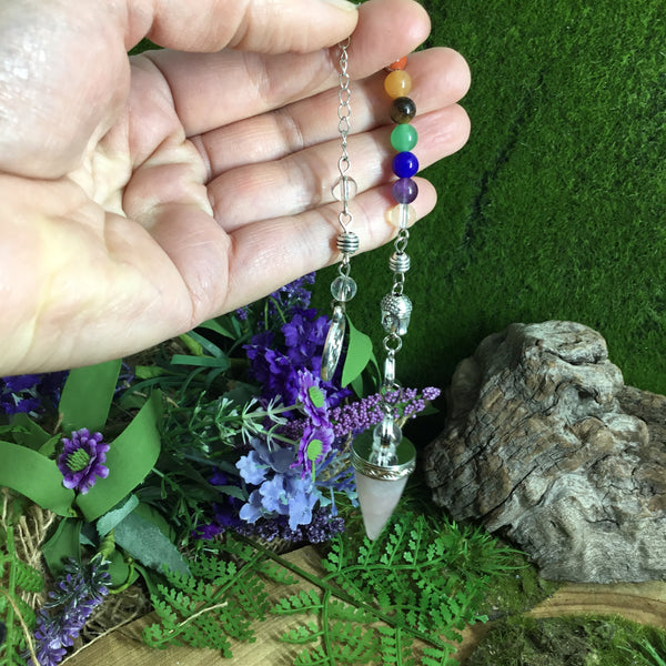 ROSE QUARTZ PENDULUM- Energy Sensing and Divination. Energy Work Tool