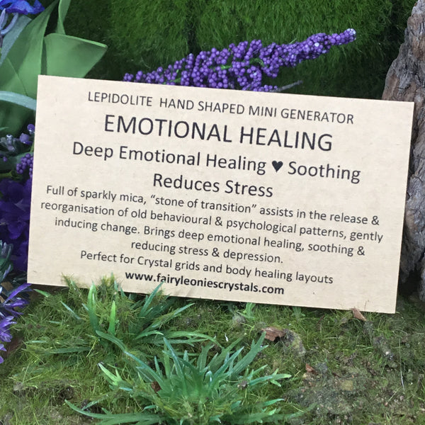 Lepidolite mini handcrafted generators - crystal grids