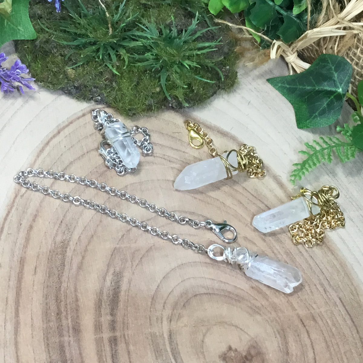 DIY create your own pendulum crystal chain. Divination- Energy Work Tool