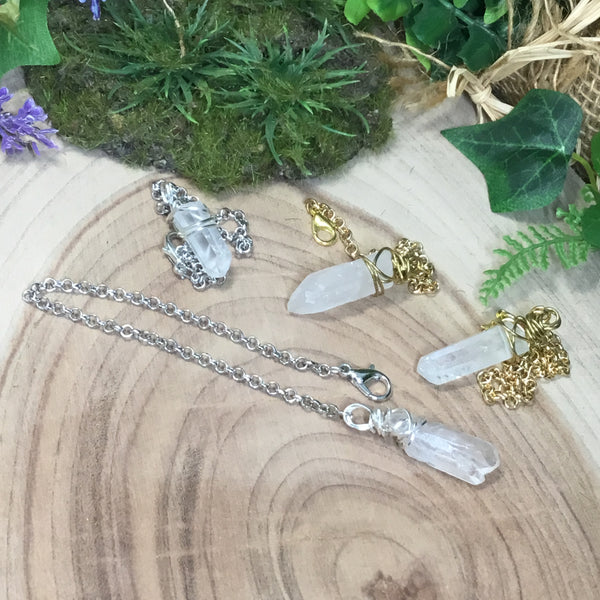 DIY create your own pendulum crystal chain. Divination- Energy Work Tool