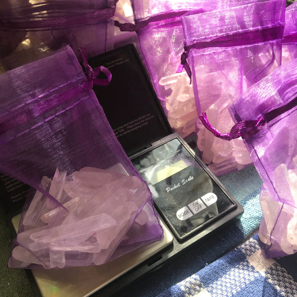 Raw Quartz Needle Points 100g Bags