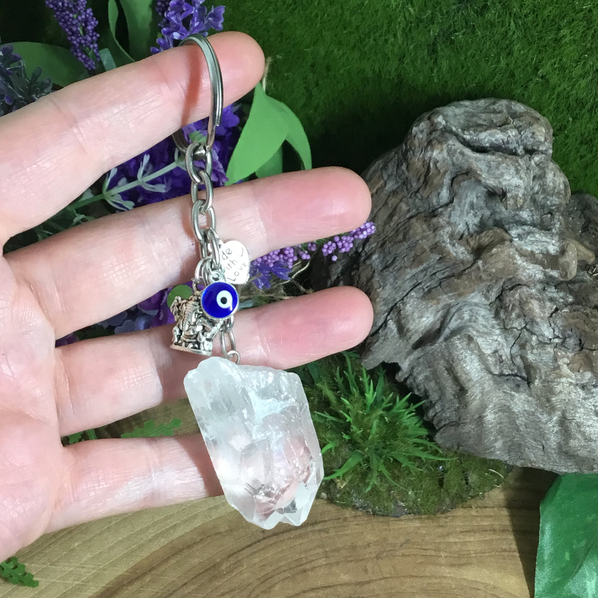 Clear Quartz Soul Mate Keyrings #1