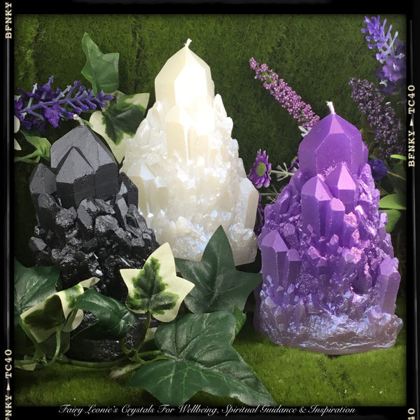 Crystal Shaped Candles- Sacred Space Home Decor