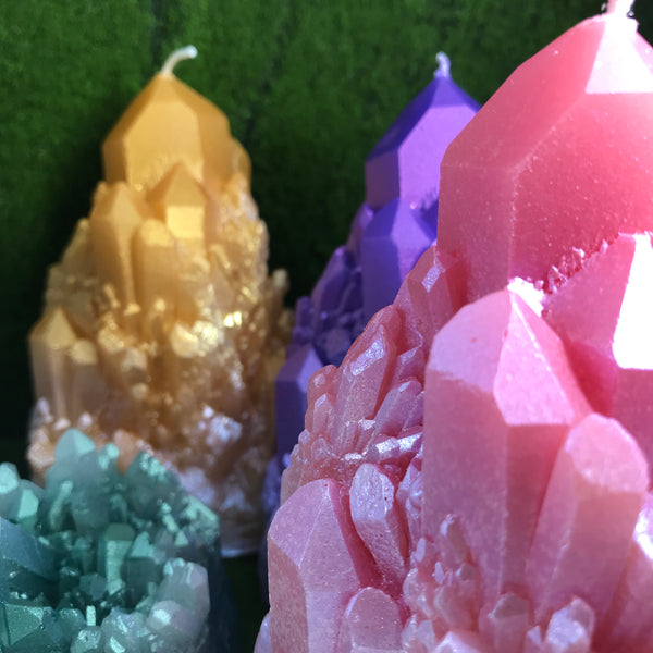 Crystal Shaped Candles- Sacred Space Home Decor