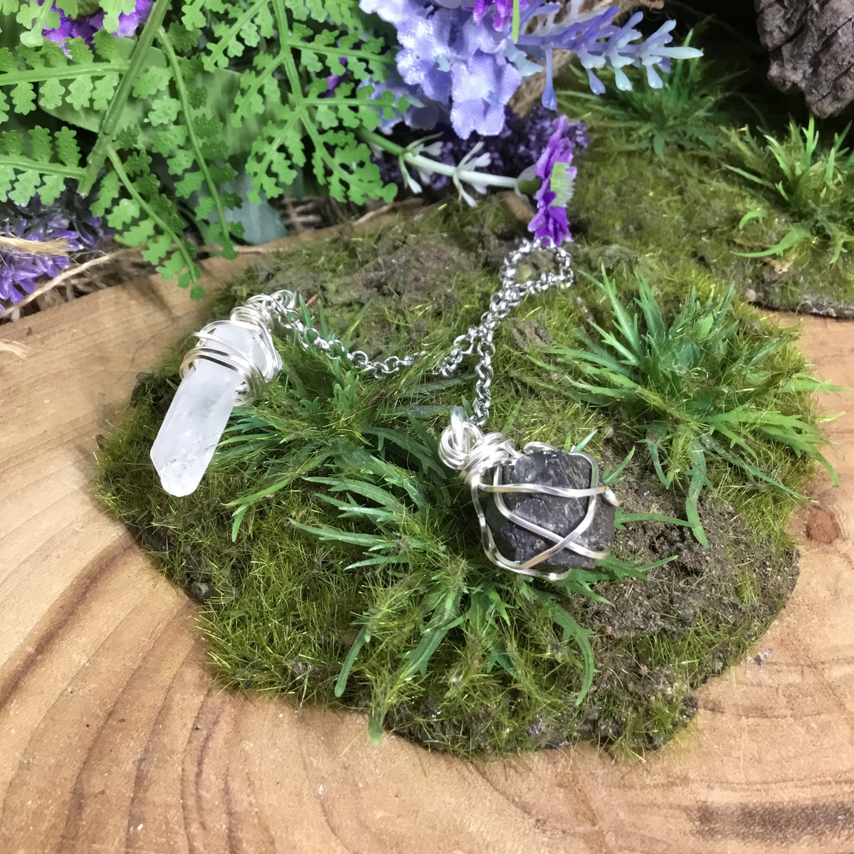 Octahedron Magnetite Pendulum - Aura cleaning & Geopathic Stress. Divination - Energy Work Tool