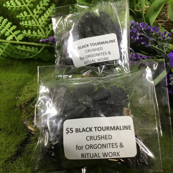 CRYSTALS FOR PROTECTION- Crushed Black Tourmaline