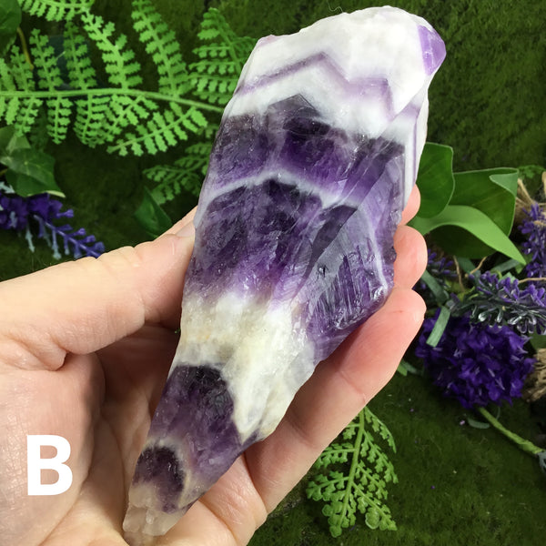 UNEARTHED TREASURE chevron amethyst natural wands