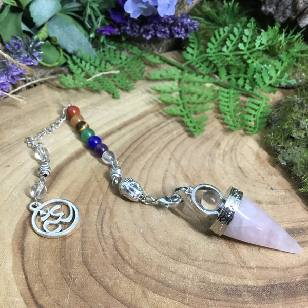 ROSE QUARTZ PENDULUM- Energy Sensing and Divination. Energy Work Tool