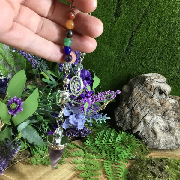 AMETHYST PENDULUM- Energy Sensing and Divination. Divination - Energy Work Tool