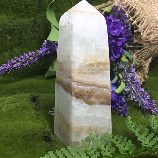Caribbean Blue Calcite Point- Tower cleanse & purify