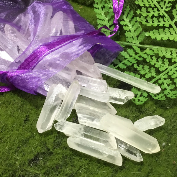 Raw Quartz Needle Points 100g Bags