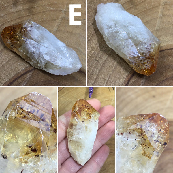 CRYSTALS FOR ABUNDANCE & PROSPERITY -Heat treated amethyst  Citrine points